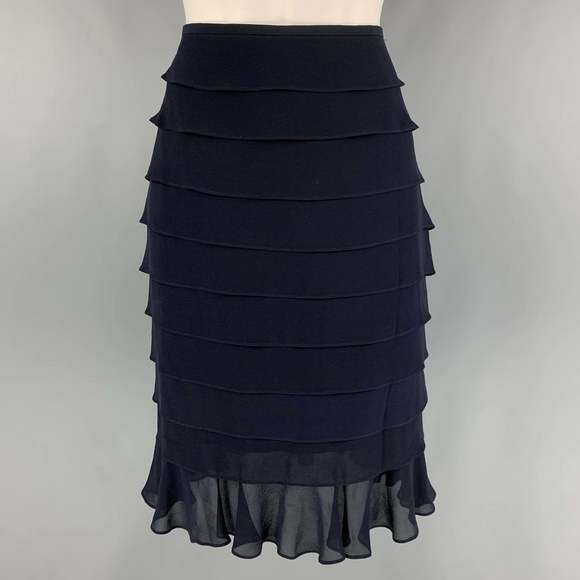 ESCADA Other - ESCADA Navy Silk Layered Skirt